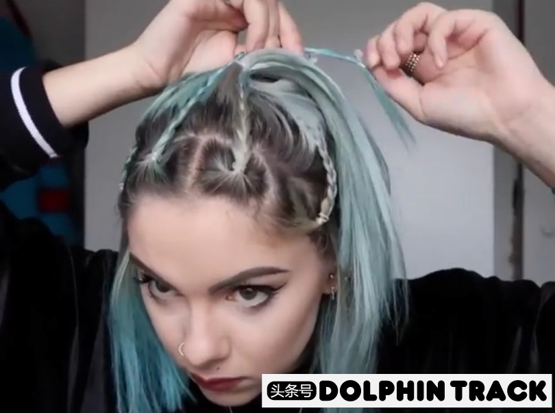 ins短发丝带编发,编发教程ins风短发