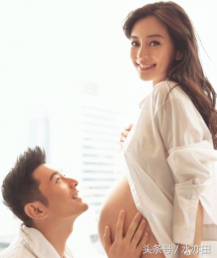黄晓明公开baby孕照破代孕传闻！孕期肚子特别靠下为什么？