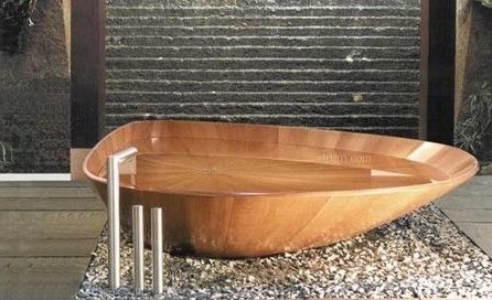 小户型家用木浴桶,小浴室泡澡桶买什么样的实用