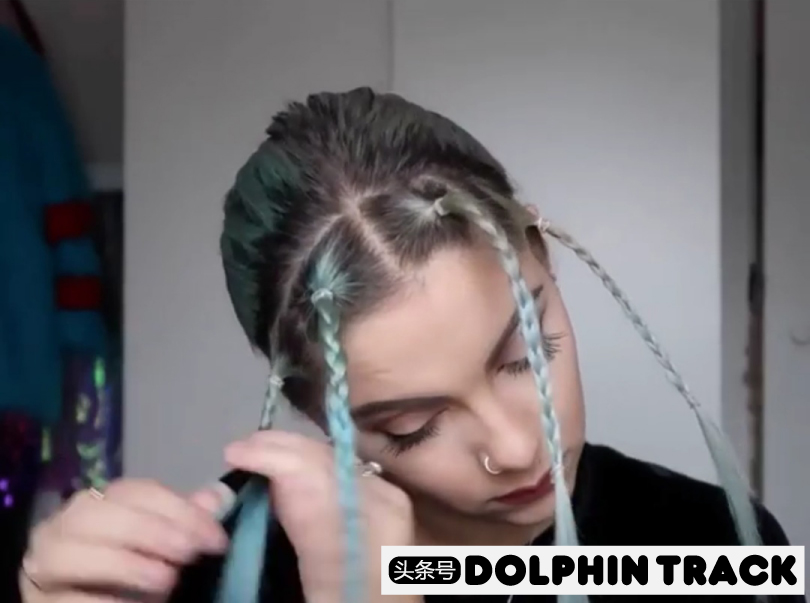 ins短发丝带编发,编发教程ins风短发