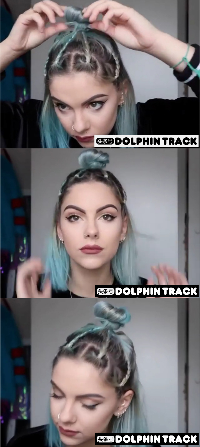 ins短发丝带编发,编发教程ins风短发