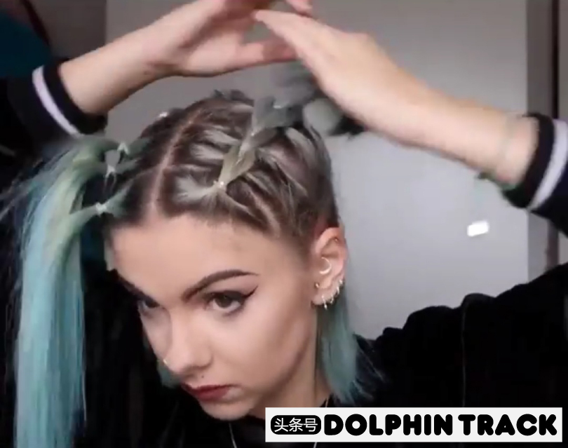 ins短发丝带编发,编发教程ins风短发