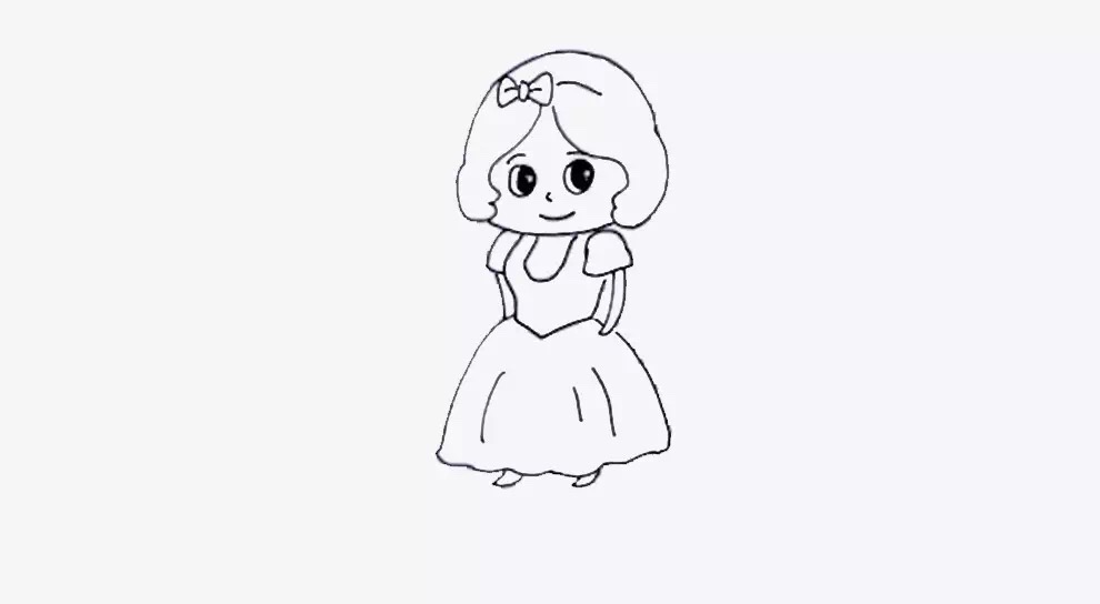 美人鱼简笔画和公主简笔画,简笔画入门100张公主简笔画