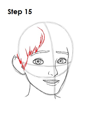 下面的学习如何画个冻的头发都白了的人