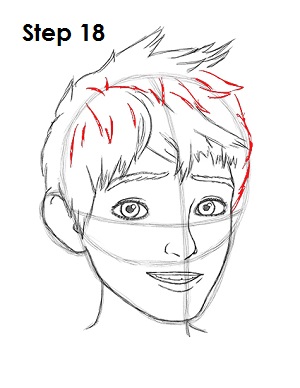 下面的学习如何画个冻的头发都白了的人