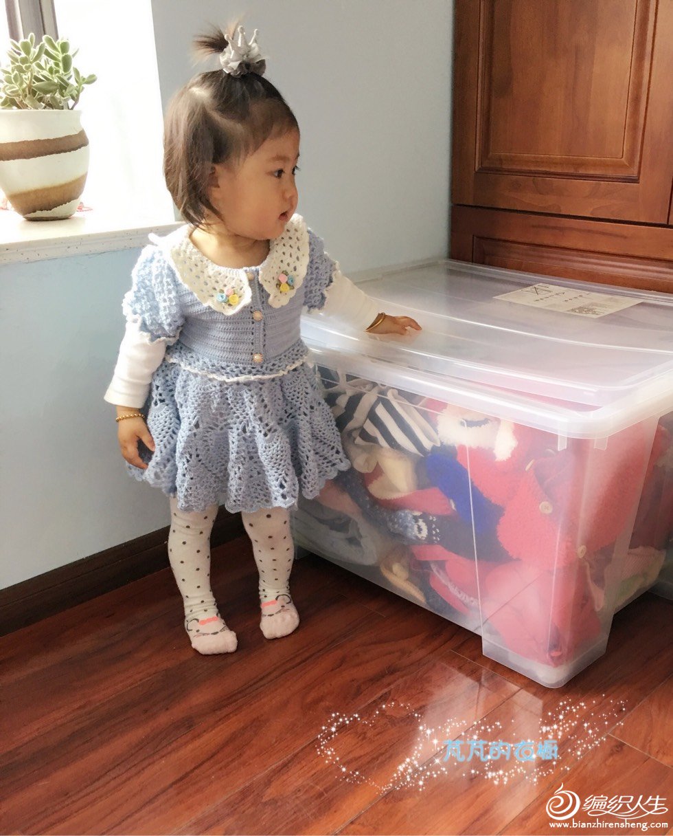 儿童钩针公主裙教程,儿童泡泡袖钩针裙小红书款