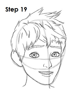 下面的学习如何画个冻的头发都白了的人