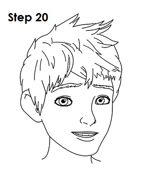 下面的学习如何画个冻的头发都白了的人