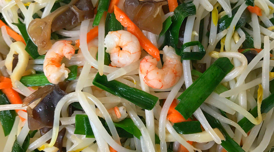 家常菜做法大全韭菜炒豆芽,肉丝韭菜炒豆芽图片高清大图