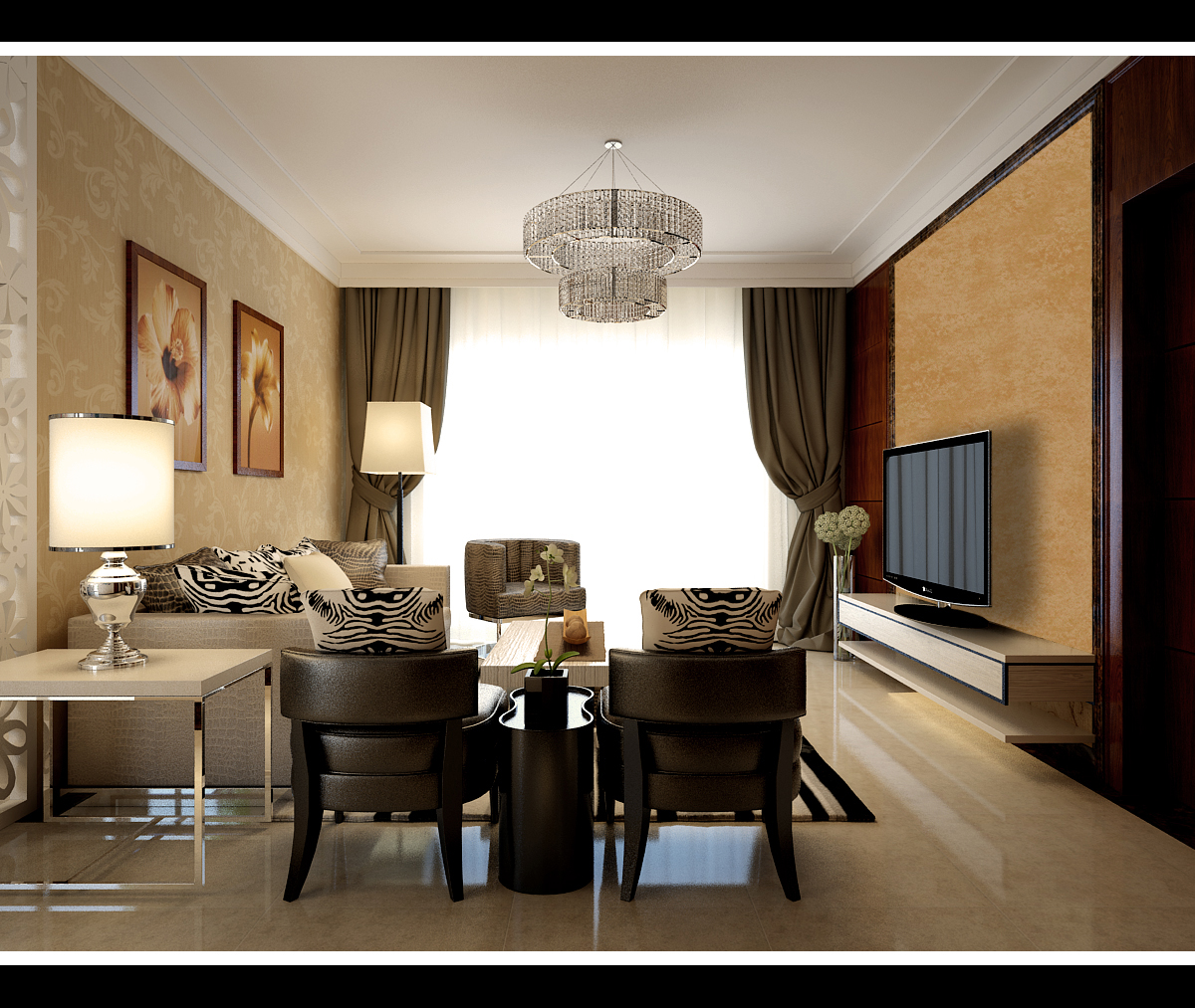 济南185平4房2厅3卫效果图,济南高速花园小区