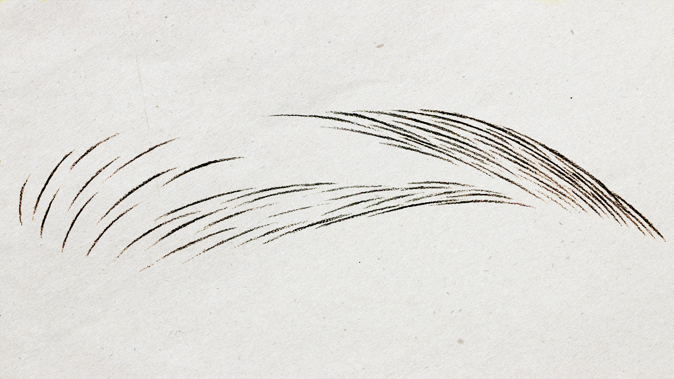 纹绣手工线条眉针片,纹绣线条眉画法初学者