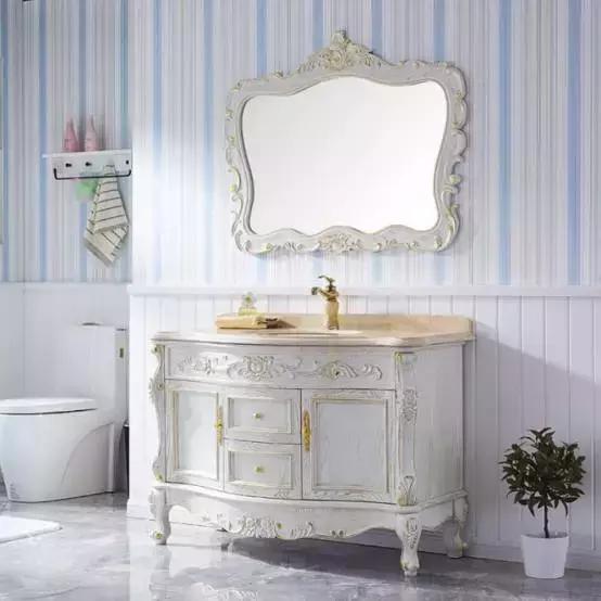 欧式风格浴室柜效果图,欧式整体浴柜