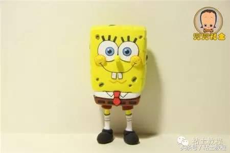 用彩泥做的海绵宝宝动画片,用彩泥做个海绵宝宝