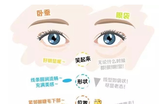 眼袋和卧蚕的区别看完你就知,卧蚕眼袋还在傻傻分不清楚