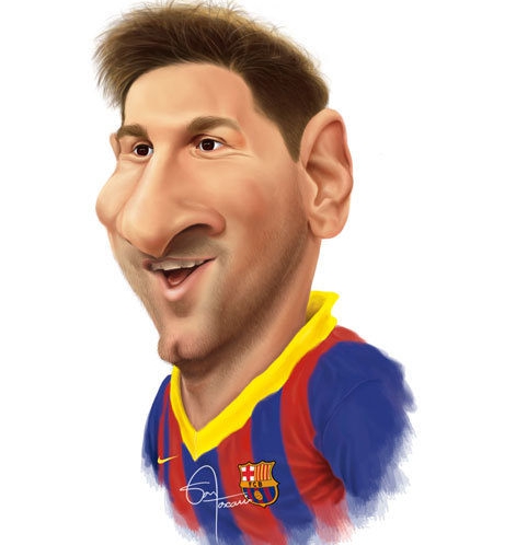 足球明星漫画头像,足球明星卡通漫画头像梅西