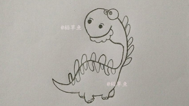 儿童简笔画恐龙大全简单又漂亮,恐龙简笔画大全100种喷火龙