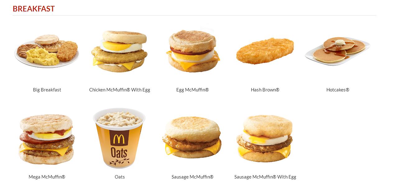 麦当劳招牌食物是什么,麦当劳菜单类型有哪些图片