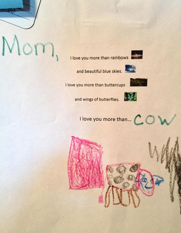 14张小孩写的超真诚情人节卡片，实在不知道是该感动还是该报警