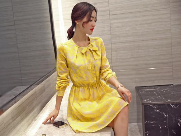 优雅气质高端的连衣裙雪纺,春秋雪纺连衣裙气质高级感轻奢