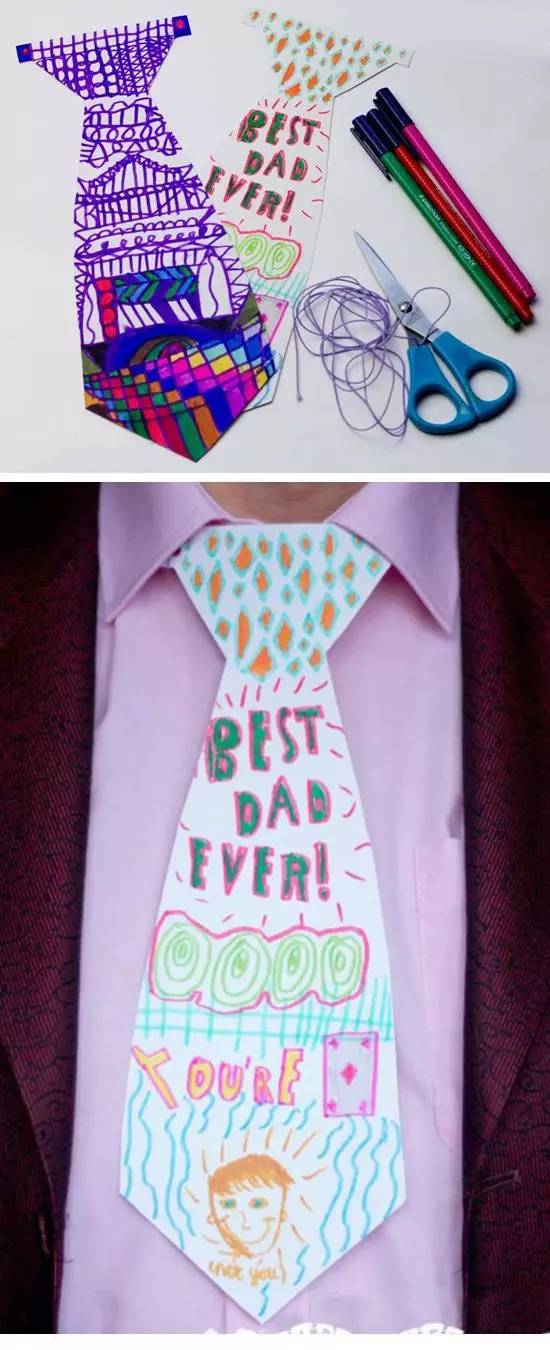 用正方形的纸给爸爸做父亲节礼物,送给爸爸的父亲节礼物手工贺卡