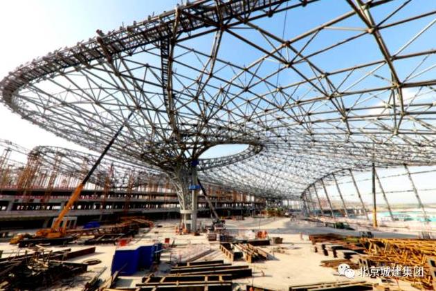北京大兴国际机场网架视频,北京超大看台搭建