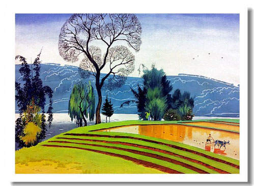 天天漫画网：实力派画家王培堃《水彩风景画---广西八景之滨》