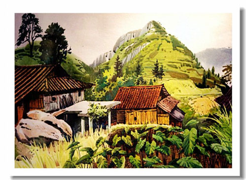 天天漫画网：实力派画家王培堃《水彩风景画---广西八景之滨》