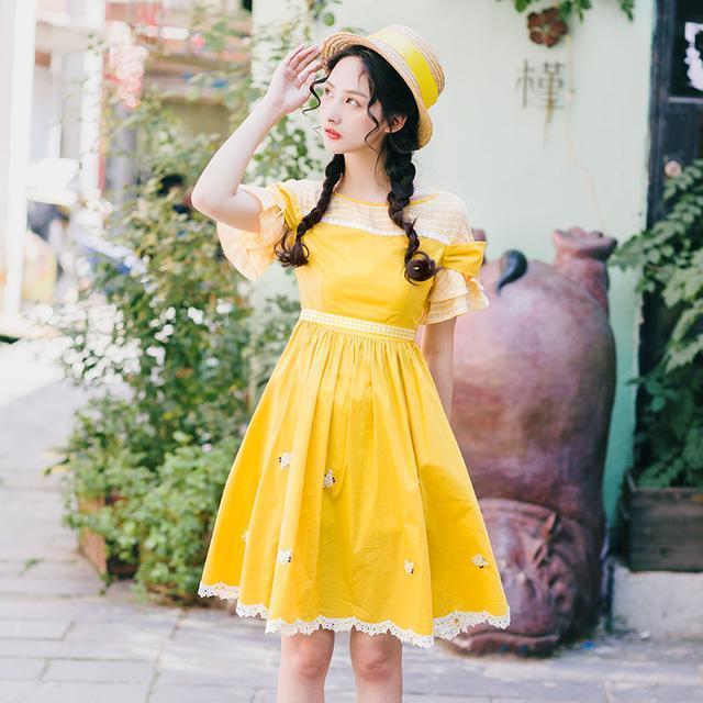 吃土色连衣裙,吃土也要买的小裙子