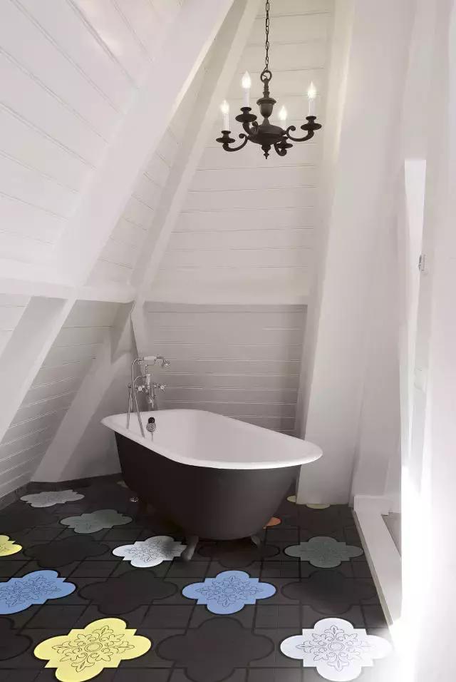 三角形地砖与多边形地砖,三角形瓷砖铺成的图形