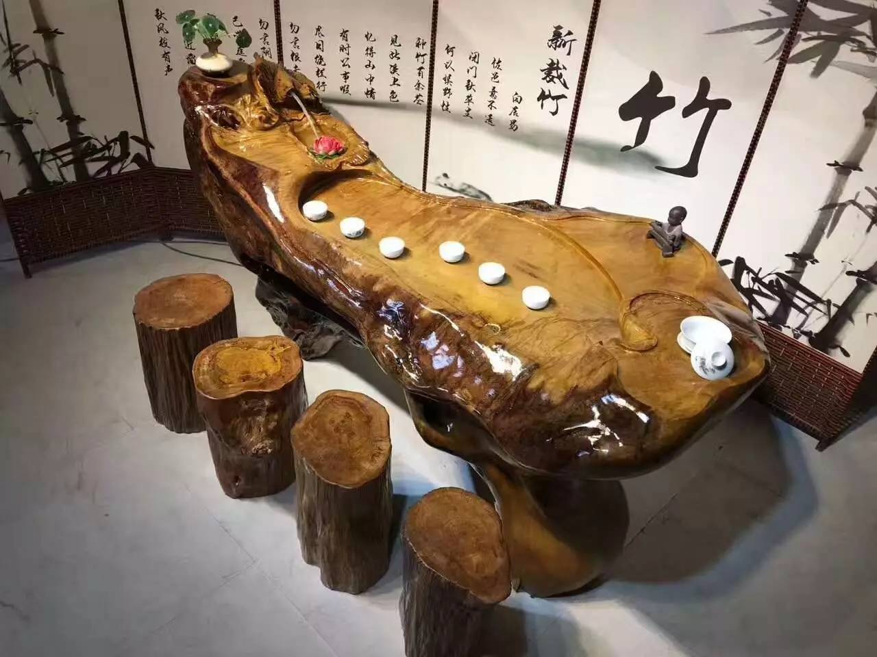 根雕茶几什么样子好看,根雕茶几什么材料最好