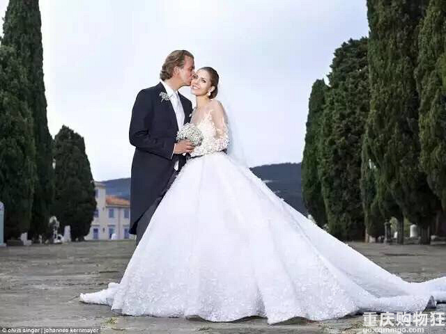 施华洛世奇极致奢华婚纱,施华洛世奇水晶镶嵌婚纱