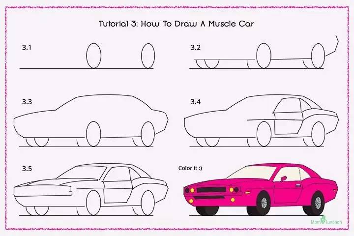 儿童简笔画大全简单入门汽车,儿童简笔画入门小汽车