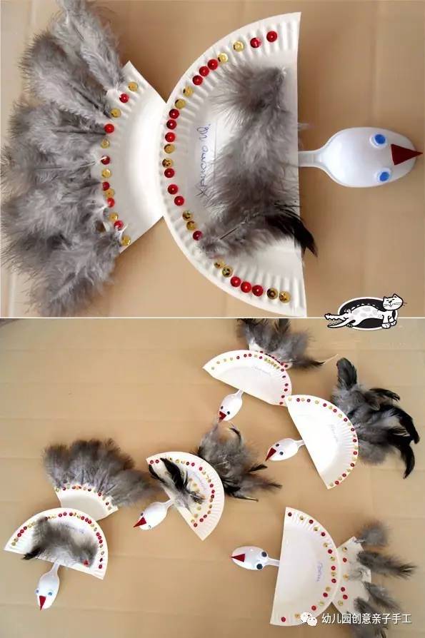 幼儿撕纸动物手工作品简单又好看,立体手工制作幼儿园废物利用动物