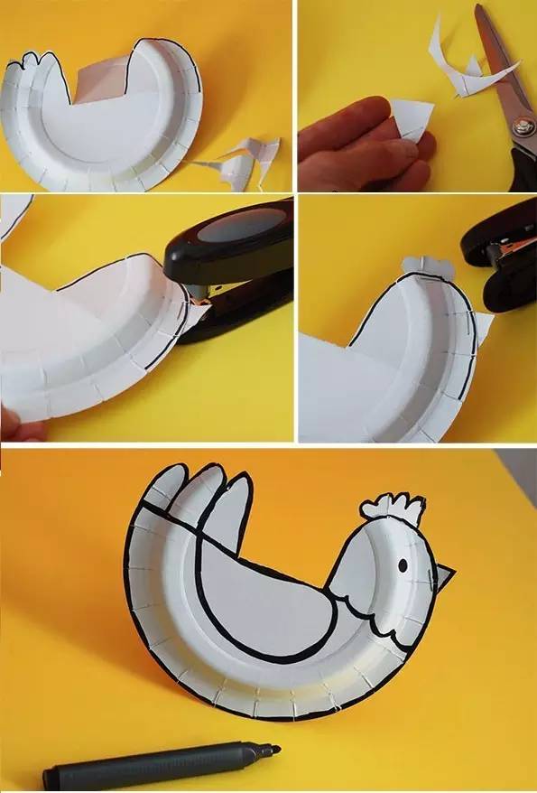 幼儿撕纸动物手工作品简单又好看,立体手工制作幼儿园废物利用动物