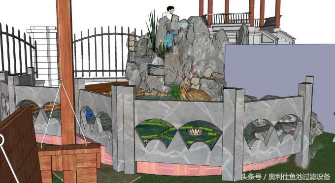 庭院鱼池建造视频大全,庭院鱼池实用效果图