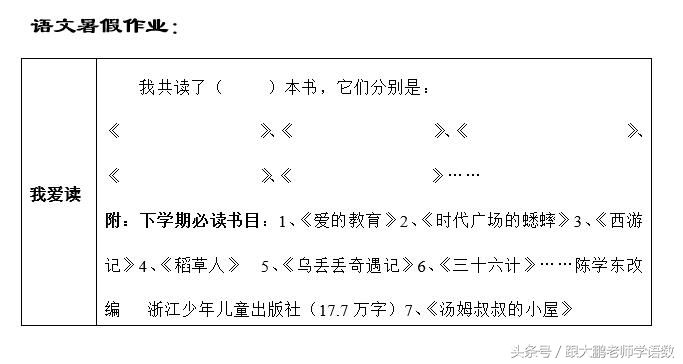 三年级暑假数学创意作业,有创意的三年级暑假语文作业