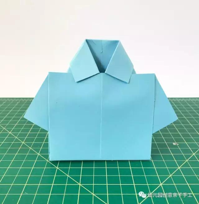 折纸手工幼儿园小衬衫,幼儿园折纸手工简单小衬衫