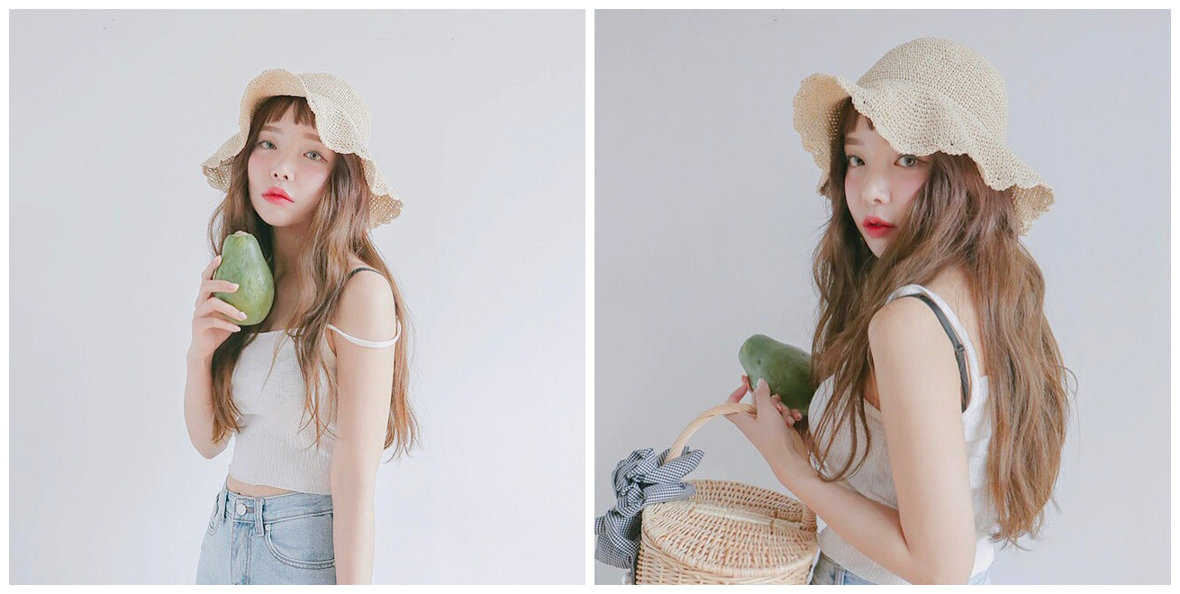 蓝色草帽海边度假,玩转海边度假风