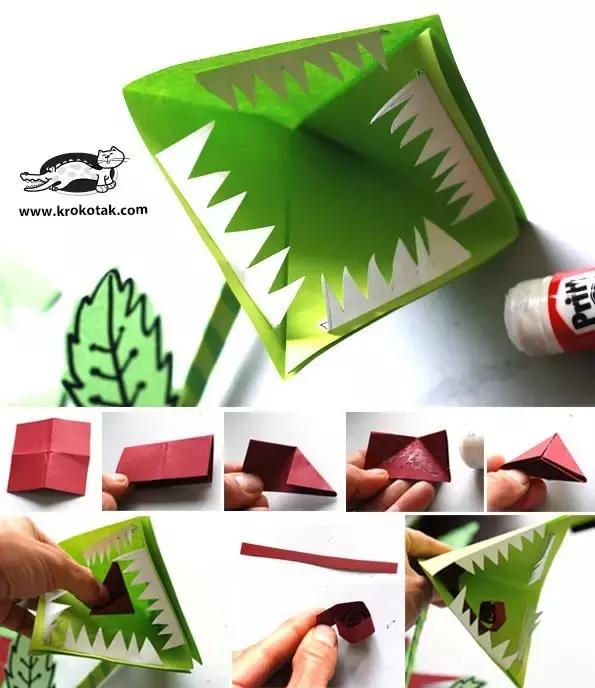 幼儿园立体卡纸手工：恐龙茶杯小爱心等，由简到繁，适合大部分幼儿操作