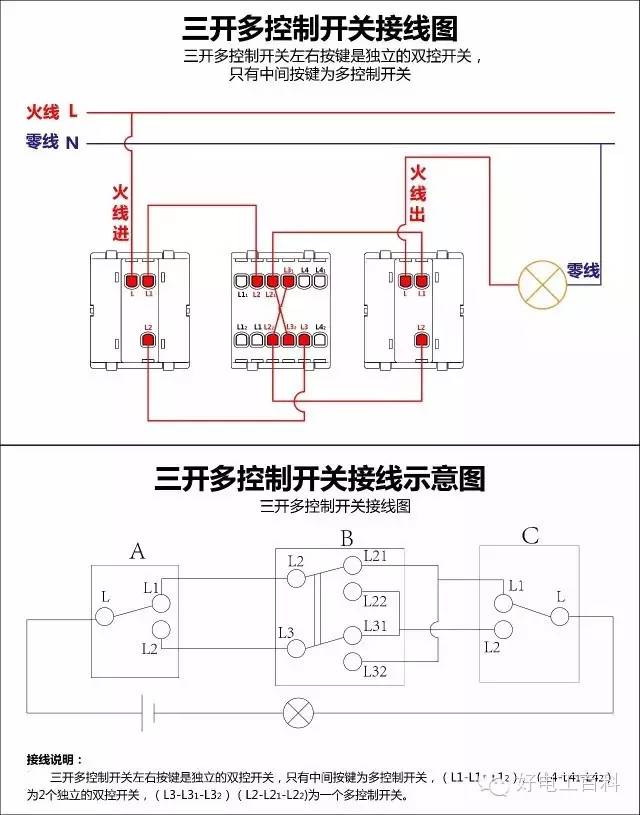 电工必备家庭电路控制线路大全,电路中常用的电工开关有哪些