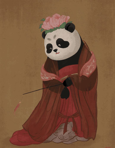 当熊猫“滚滚”遇上中外名画——你想看它反弹琵琶吗