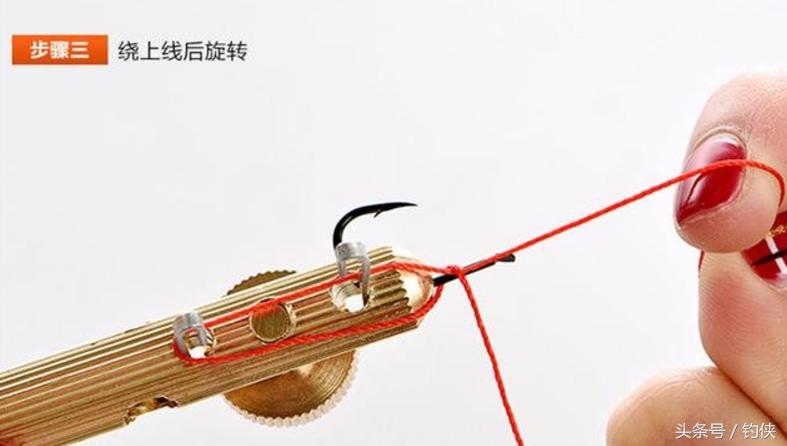 钓鱼钩绑钩器使用方法,钓鱼绑钩器实用方法