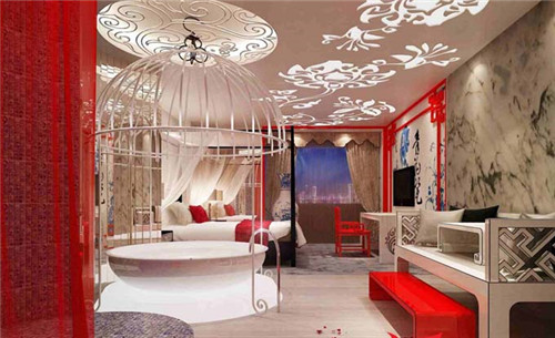 宾馆设计装修风格效果图轻奢,最便宜的商务酒店客房装修效果图