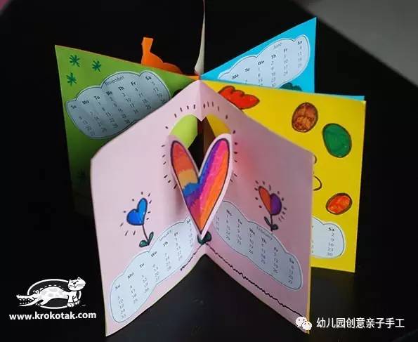 幼儿园亲子手工卡纸教程：立体日历陀螺字母表等，幼师与家长都应该会这些
