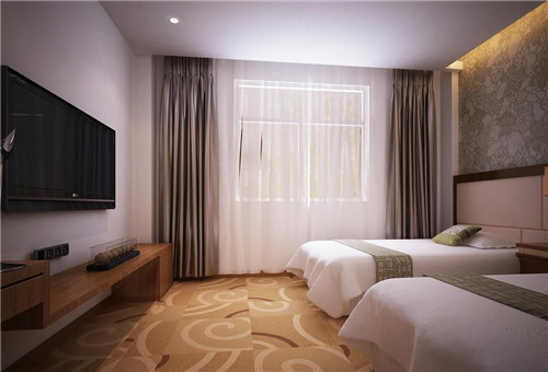 宾馆设计装修风格效果图轻奢,最便宜的商务酒店客房装修效果图