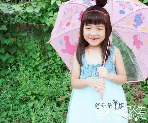 背心蓬蓬裙怎么搭配衣服才好看,钩布结合儿童裙图解