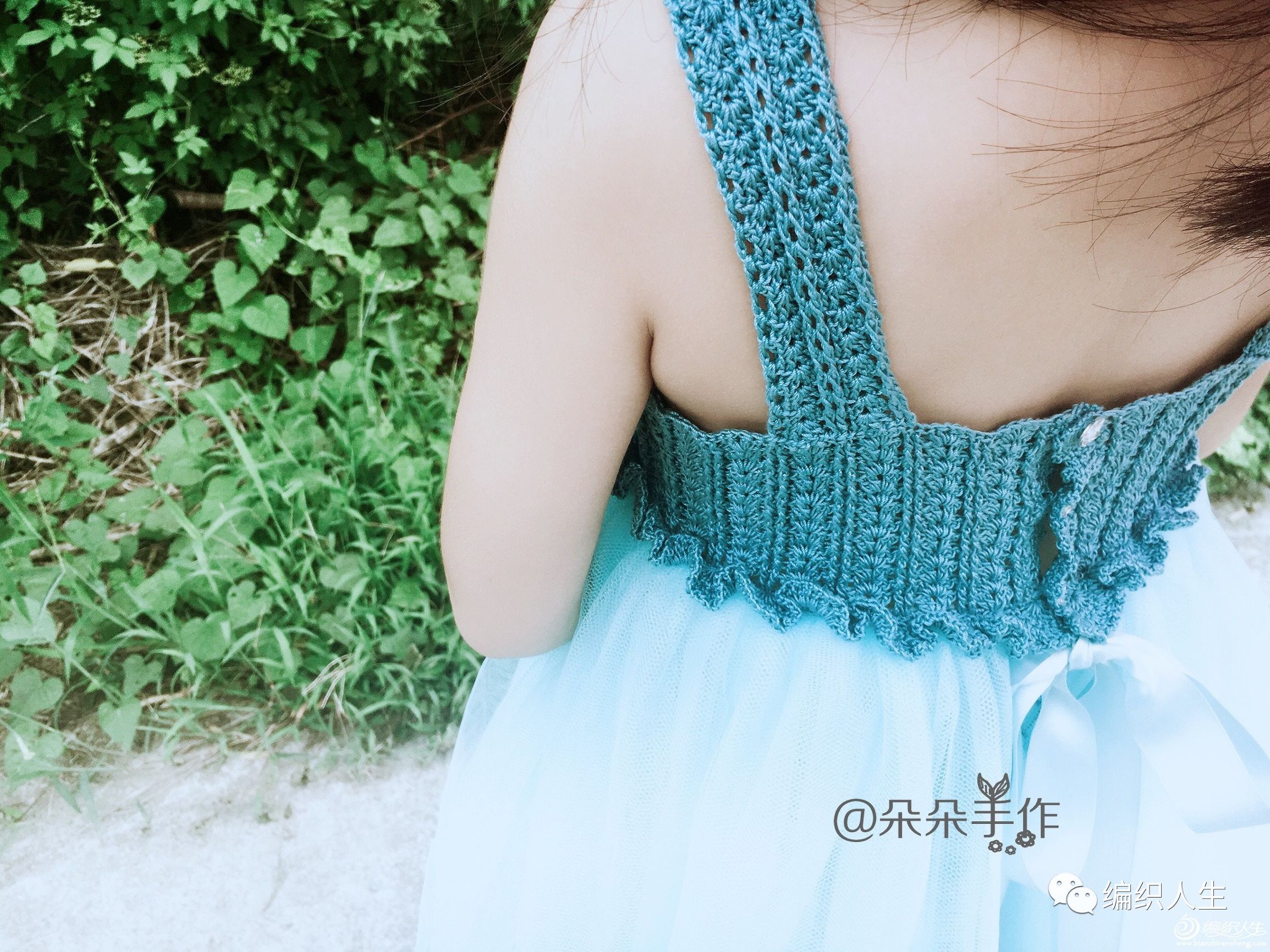 背心蓬蓬裙怎么搭配衣服才好看,钩布结合儿童裙图解