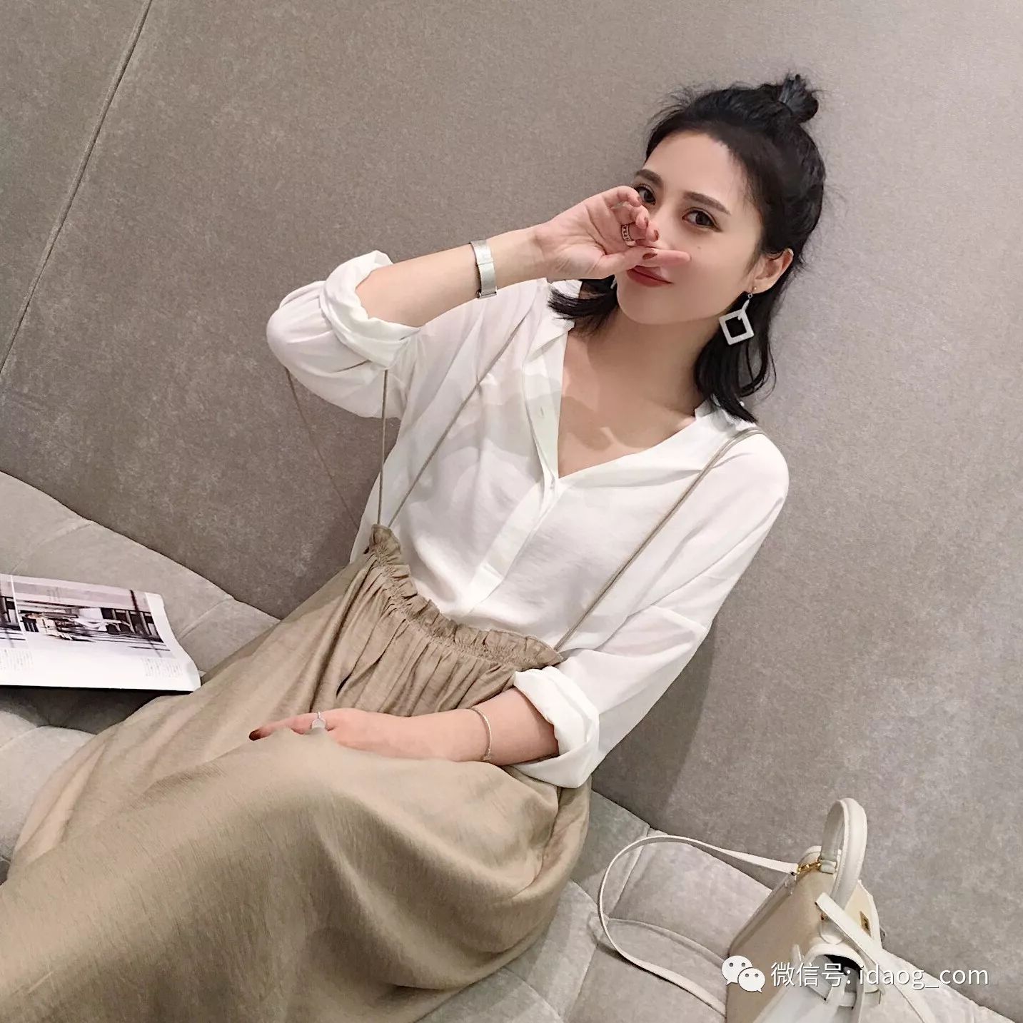 初秋衬衫look,秋装优雅浪漫风格