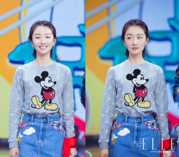 周冬雨戴超大珍珠耳环,周冬雨同款不对称耳环