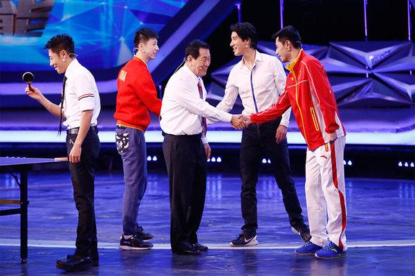 中国乒乓球马龙对战张继科,马龙王力宏张继科